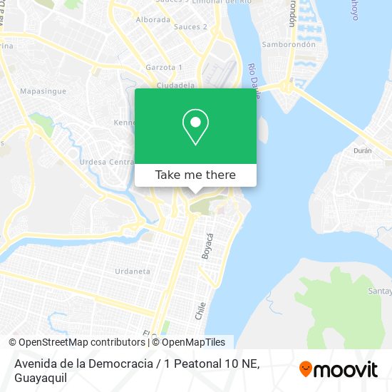 Avenida de la Democracia / 1 Peatonal 10 NE map