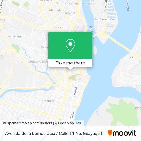 Avenida de la Democracia / Calle 11 Ne map