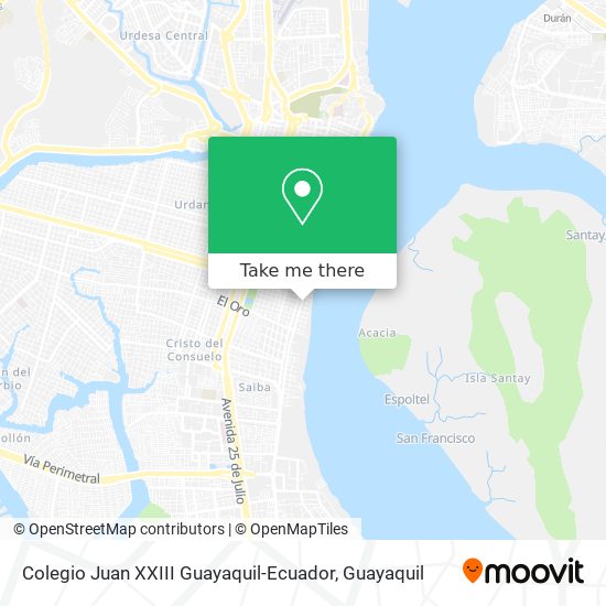 Colegio Juan XXIII Guayaquil-Ecuador map