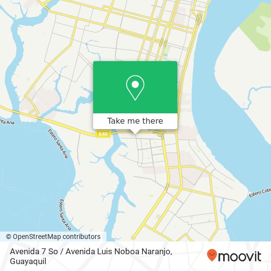 Mapa de Avenida 7 So / Avenida Luis Noboa Naranjo