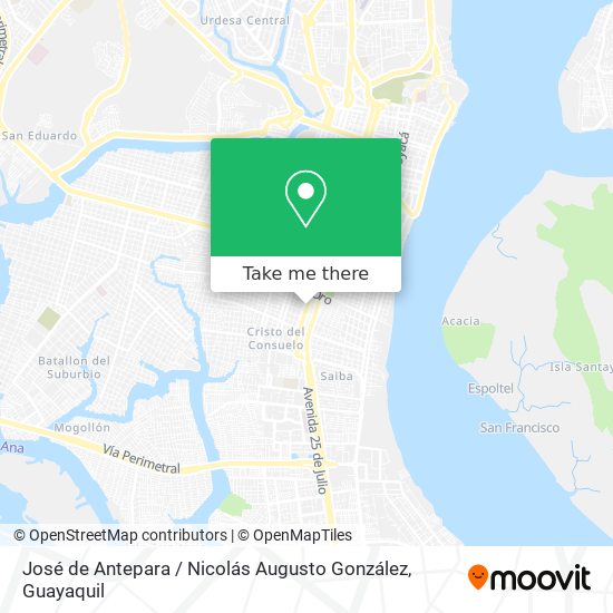 José de Antepara / Nicolás Augusto González map