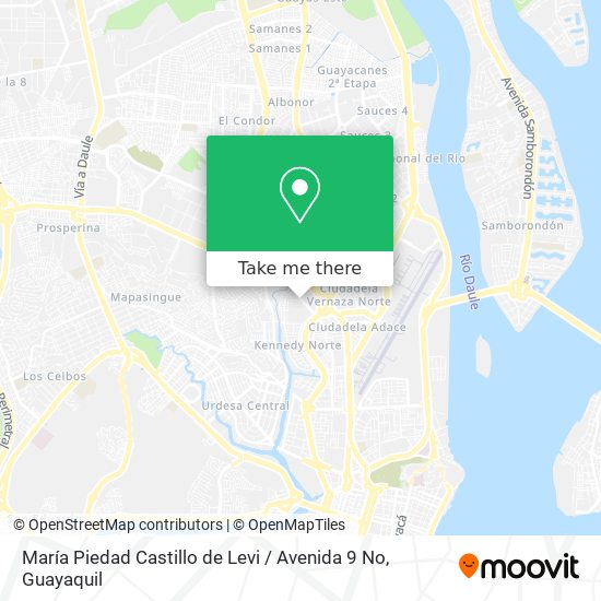 Mapa de María Piedad Castillo de Levi / Avenida 9 No