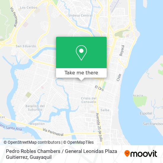 Mapa de Pedro Robles Chambers / General Leonidas Plaza Guitierrez
