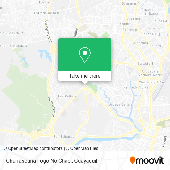 Mapa de Churrascaria Fogo No Chaõ.