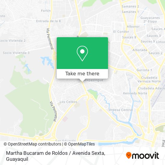 Mapa de Martha Bucaram de Roldos / Avenida Sexta