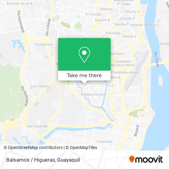Balsamos / Higueras map