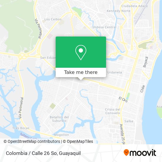 Mapa de Colombia / Calle 26 So