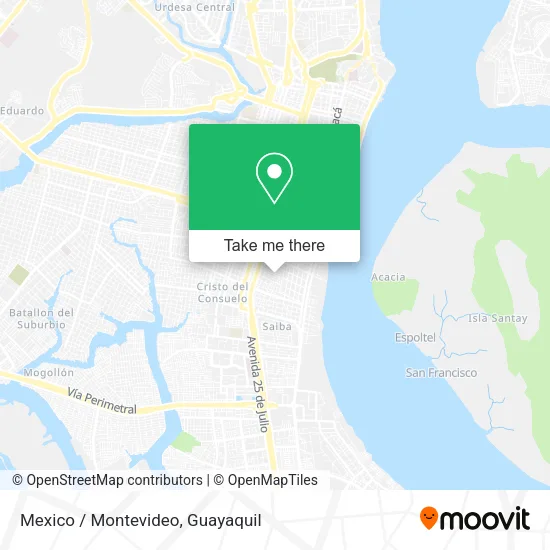 Mapa de Mexico / Montevideo