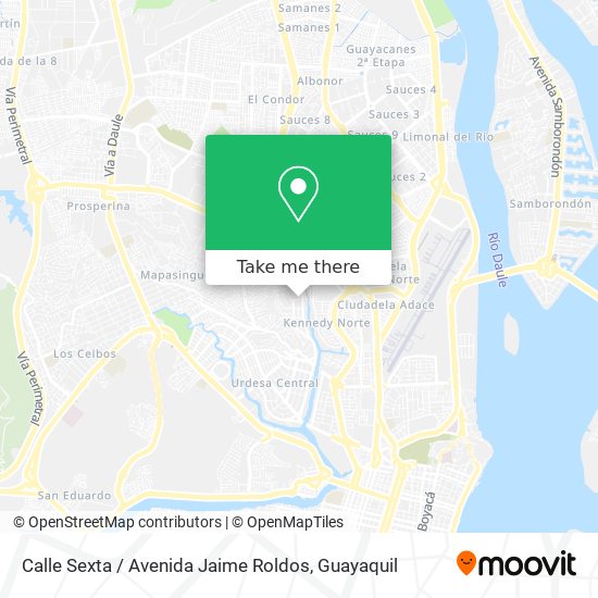 Mapa de Calle Sexta / Avenida Jaime Roldos