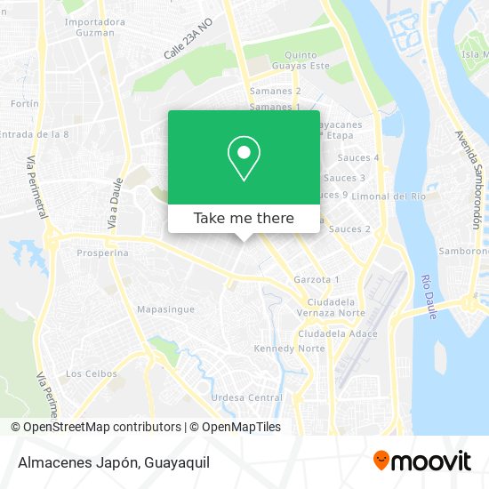 Almacenes Japón map