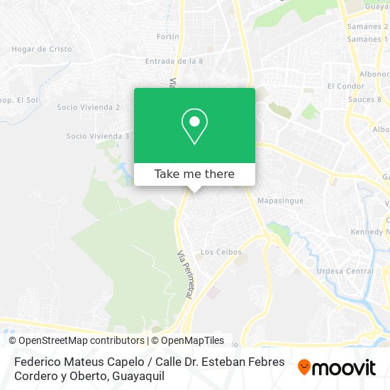 Mapa de Federico Mateus Capelo / Calle Dr. Esteban Febres Cordero y Oberto