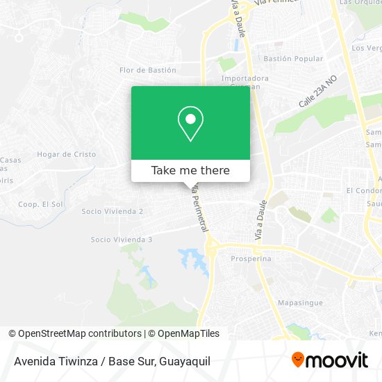 Avenida Tiwinza / Base Sur map