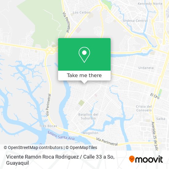 Mapa de Vicente Ramón Roca Rodriguez / Calle 33 a So