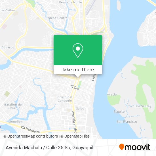Avenida Machala / Calle 25 So map