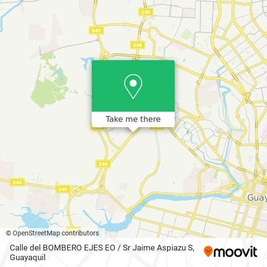 Calle del BOMBERO EJES EO / Sr Jaime Aspiazu S map