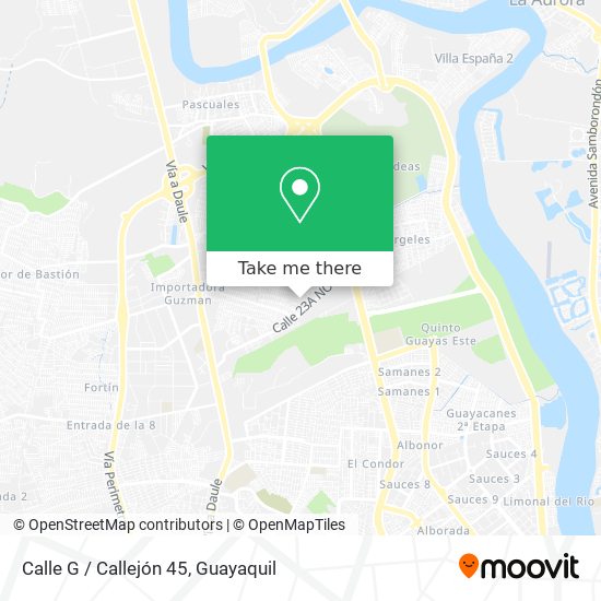 Mapa de Calle G / Callejón 45