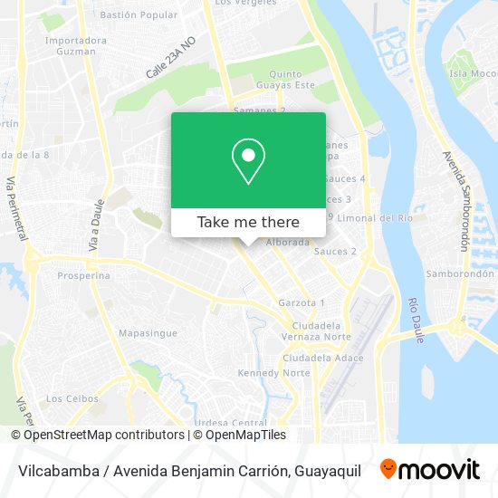 Mapa de Vilcabamba / Avenida Benjamin Carrión