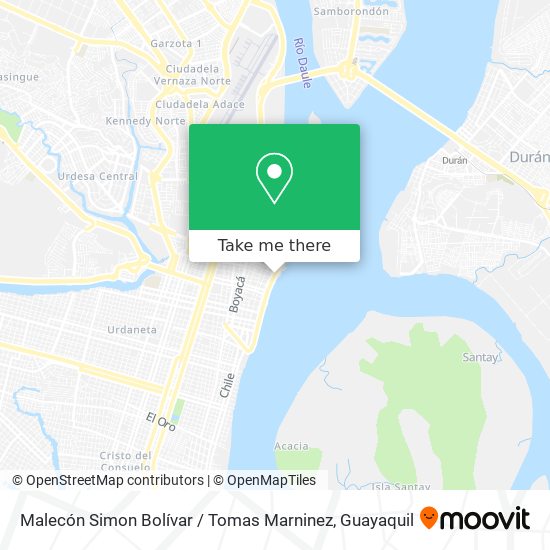 Malecón Simon Bolívar / Tomas Marninez map