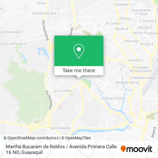 Mapa de Martha Bucaram de Roldos / Avenida Primera Calle 16 NO