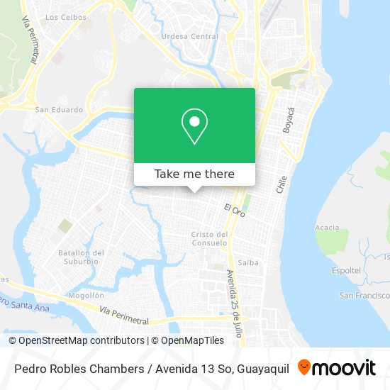 Pedro Robles Chambers / Avenida 13 So map