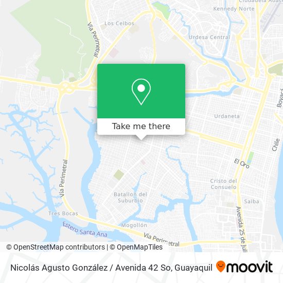 Nicolás Agusto González / Avenida 42 So map