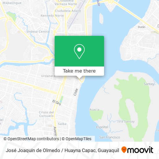 José Joaquín de Olmedo / Huayna Capac map