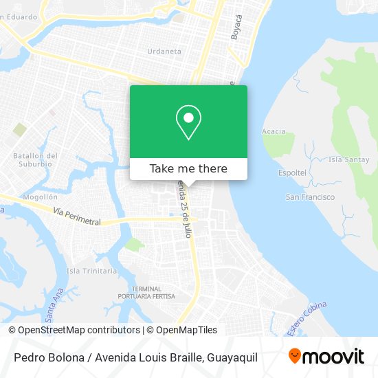Pedro Bolona / Avenida Louis Braille map