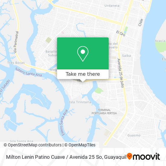 Mapa de Milton Lenin Patino Cuave / Avenida 25 So