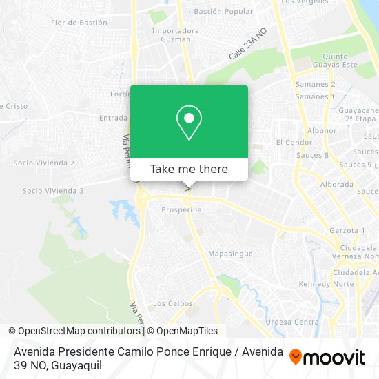 Avenida Presidente Camilo Ponce Enrique / Avenida 39 NO map