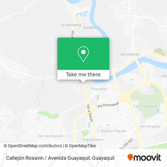 Mapa de Callejón Rosavin / Avenida Guayaquil
