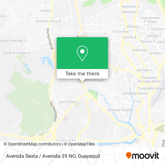 Avenida Sexta / Avenida 39 NO map