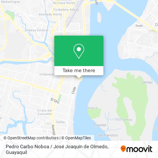 Pedro Carbo Noboa / José Joaquín de Olmedo map