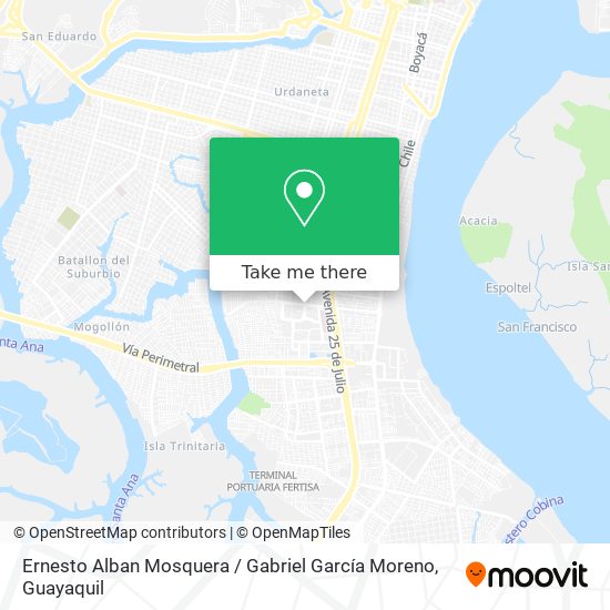 Mapa de Ernesto Alban Mosquera / Gabriel García Moreno