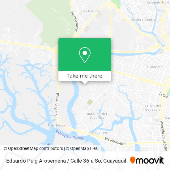 Mapa de Eduardo Puig Arosemena / Calle 36-a So