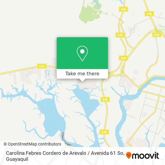 Mapa de Carolina Febres Cordero de Arevalo / Avenida 61 So