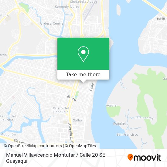 Mapa de Manuel Villavicencio Montufar / Calle 20 SE