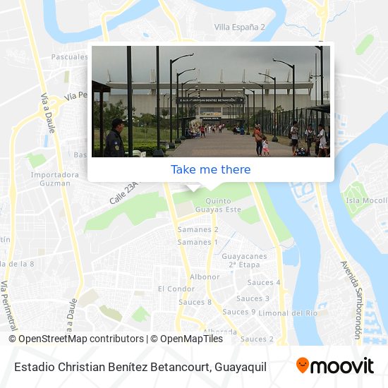 Mapa de Estadio Christian Benítez Betancourt