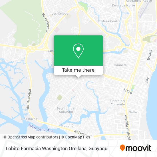 Lobito Farmacia Washington Orellana map