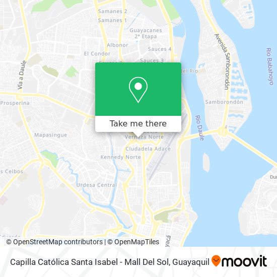 Capilla Católica Santa Isabel - Mall Del Sol map