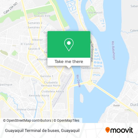 Guayaquil Terminal de buses map