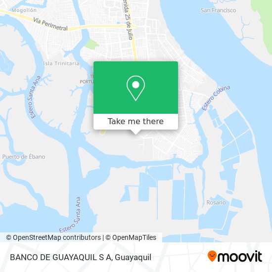 Mapa de BANCO DE GUAYAQUIL S A