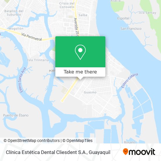 Mapa de Clínica Estética Dental Cliesdent S.A.