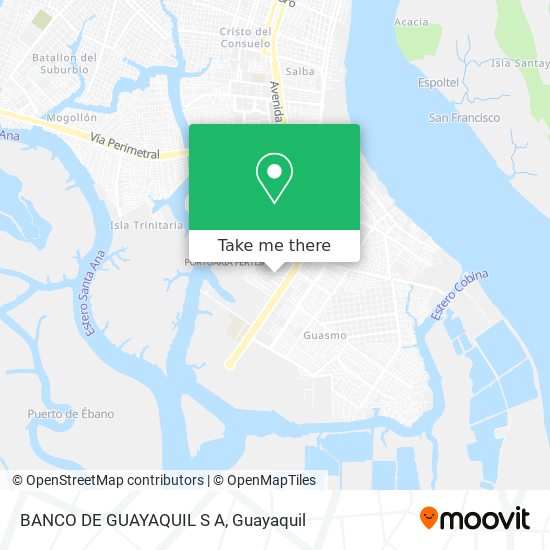 Mapa de BANCO DE GUAYAQUIL S A