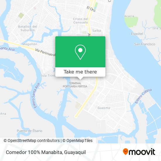 Comedor 100% Manabita map