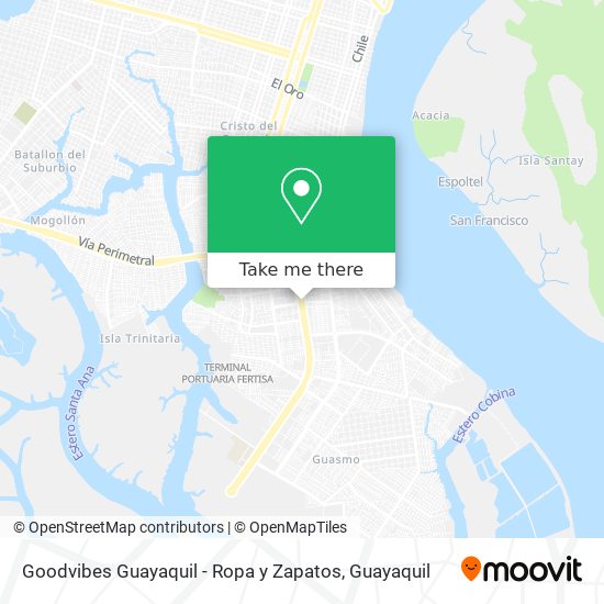 Mapa de Goodvibes Guayaquil - Ropa y Zapatos