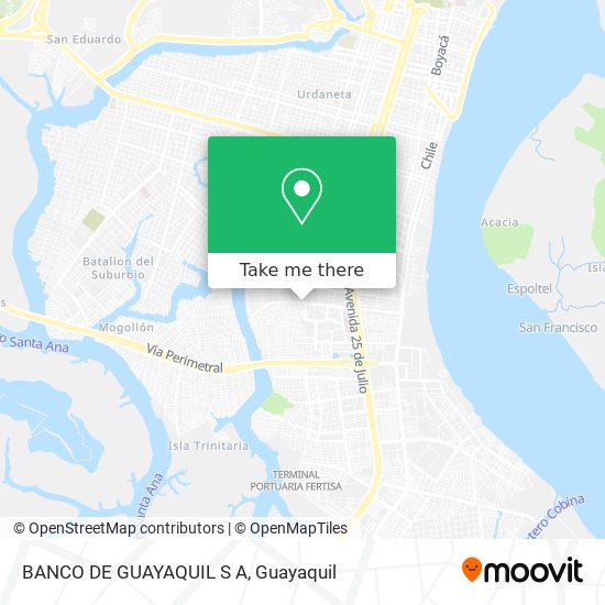 BANCO DE GUAYAQUIL S A map