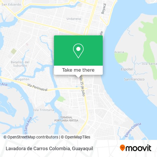 Lavadora de Carros Colombia map