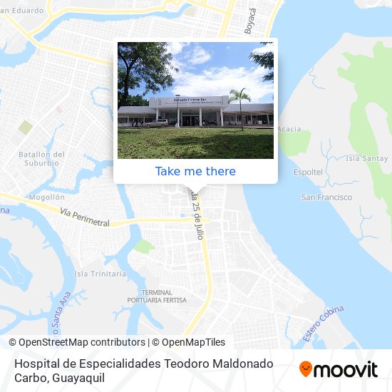 Hospital de Especialidades Teodoro Maldonado Carbo map