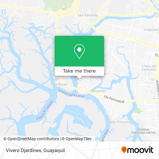 Vivero Djardines map