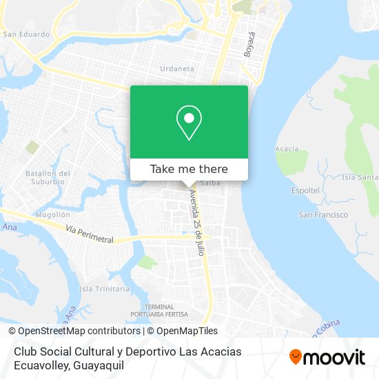 Club Social Cultural y Deportivo Las Acacias Ecuavolley map